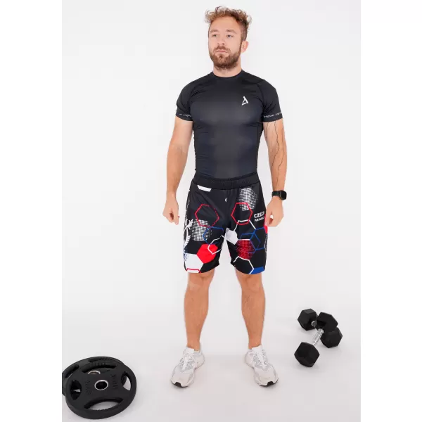  Pánské funkční kraťasy bez kapes premium ALTISPORT VOJ/ALM036KRA02 HEXA ČERNÁ 