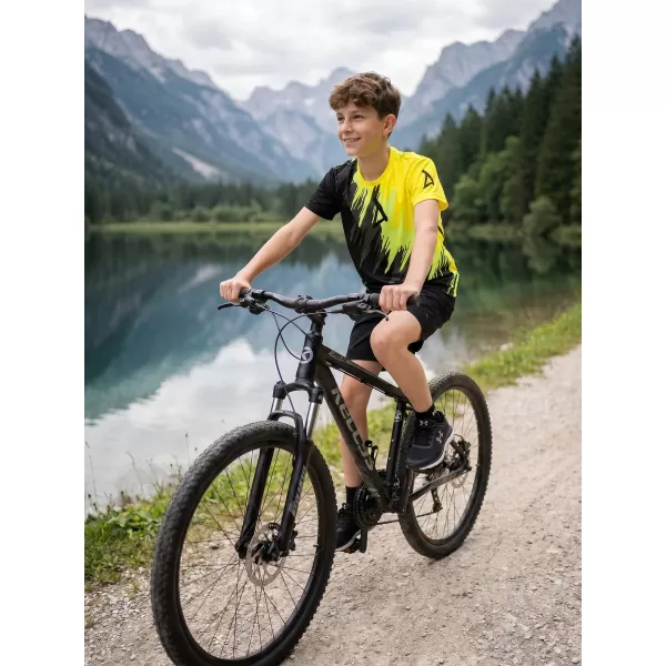  Dětské funkční triko premium ALTISPORT VOJ/ALK006TR01 ČERNOŽLUTÁ 