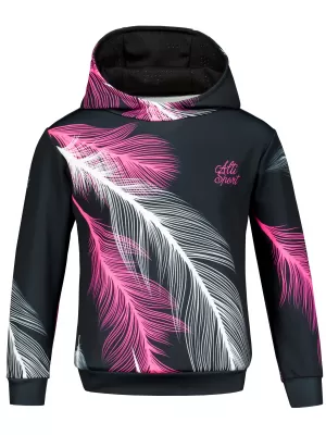 Dětská funkční mikina premium ALTISPORT VOJ/ALK001MI01 ČERNÁ/RŮŽOVÁ