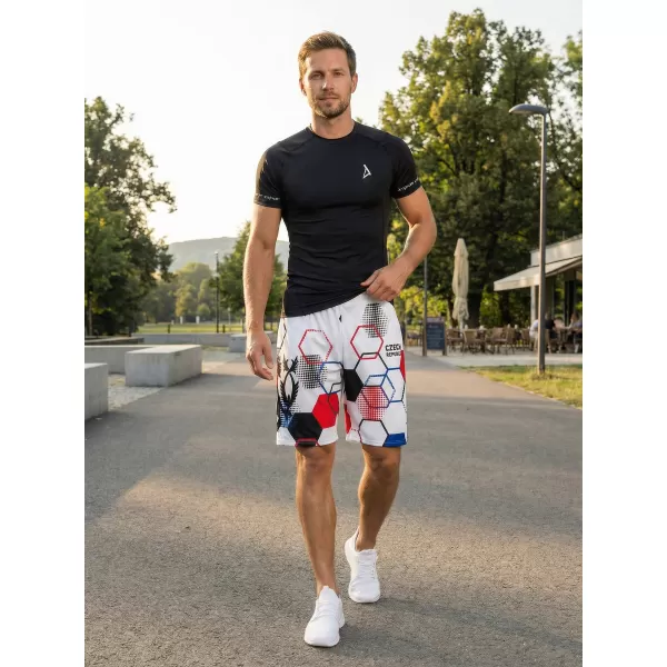  Pánské funkční kraťasy bez kapes premium ALTISPORT VOJ/ALM036KRA02 HEXA BÍLÁ 