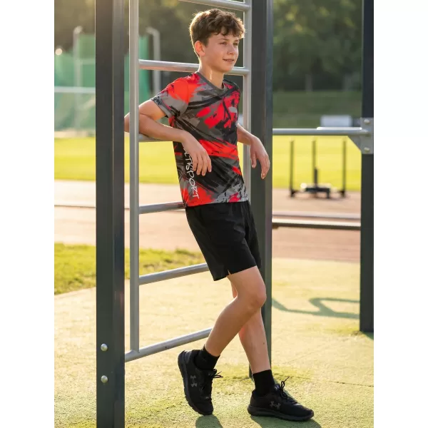  Dětské funkční triko premium ALTISPORT VOJ/ALK014TR01 ČERNÁ/ČERVENÁ 
