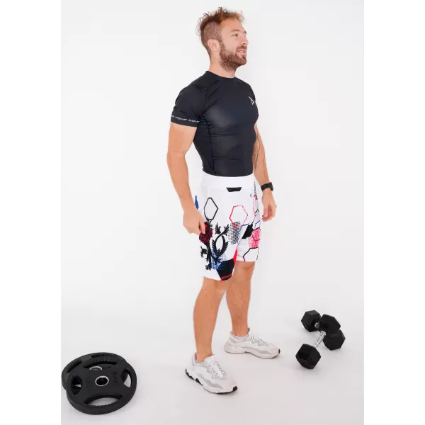  Pánské funkční kraťasy bez kapes premium ALTISPORT VOJ/ALM036KRA02 HEXA BÍLÁ 