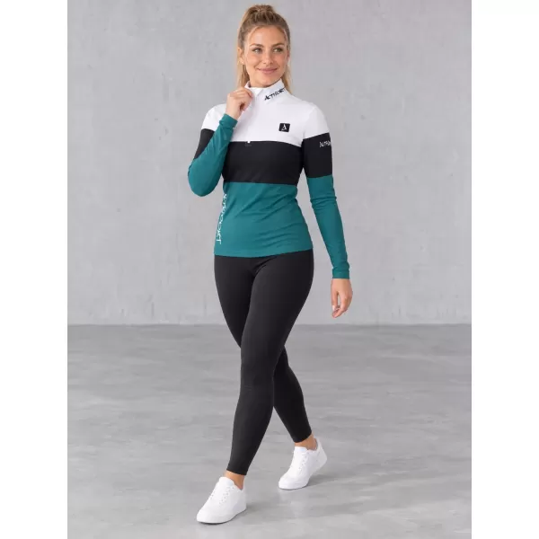  Dámská funkční termo mikina premium ALTISPORT VOJ/ALW051TER03 BÍLOZELENÁ 