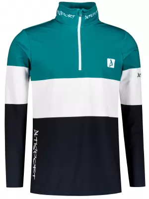Pánská funkční termo mikina premium ALTISPORT VOJ/ALM051TER03 PETROLEJOVÁ/ČERNÁ