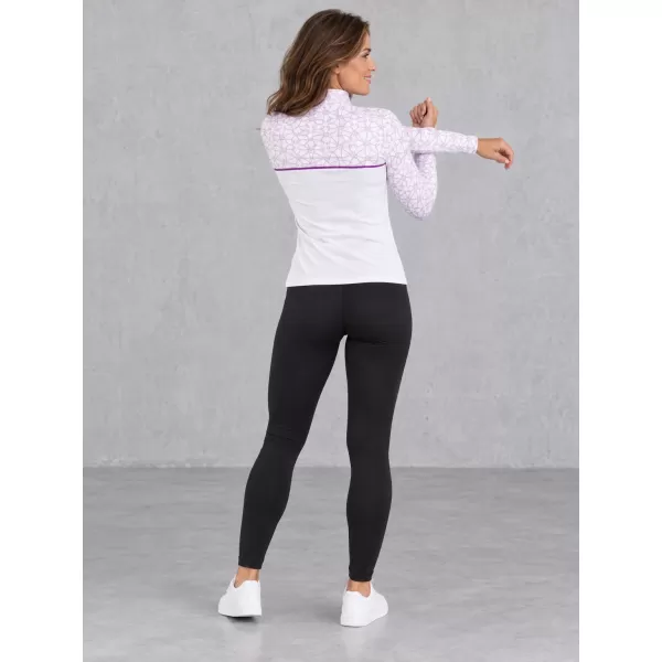  Dámská funkční termo mikina premium ALTISPORT VOJ/ALW053TER03 BÍLÁ/FIALOVÁ 