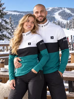 Pánská funkční termo mikina premium ALTISPORT VOJ/ALM051TER03 BÍLOZELENÁ