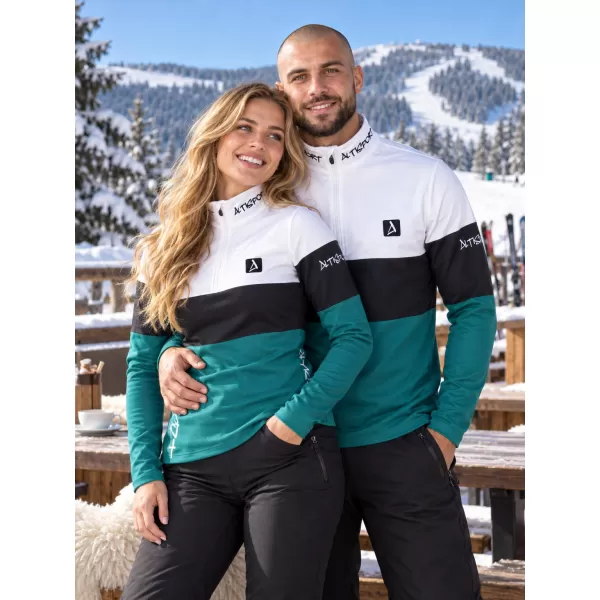  Pánská funkční termo mikina premium ALTISPORT VOJ/ALM051TER03 BÍLOZELENÁ 