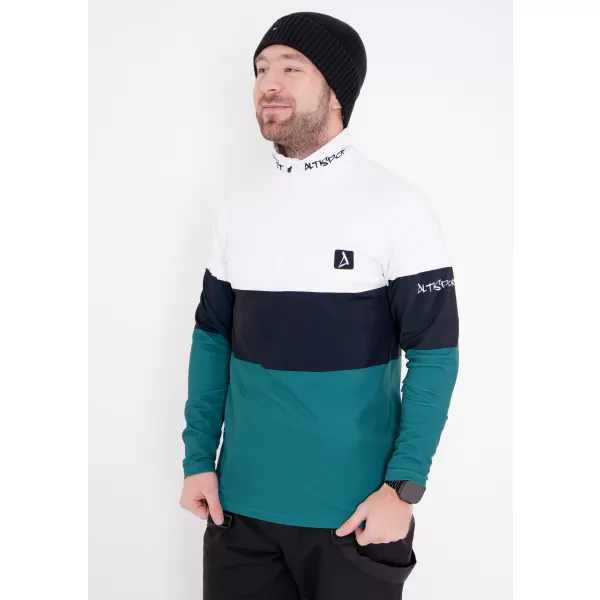  Pánská funkční termo mikina premium ALTISPORT VOJ/ALM051TER03 BÍLOZELENÁ 