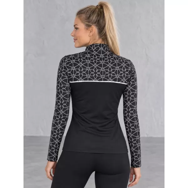  Dámská funkční termo mikina premium ALTISPORT VOJ/ALW053TER03 ČERNOBÍLÁ 