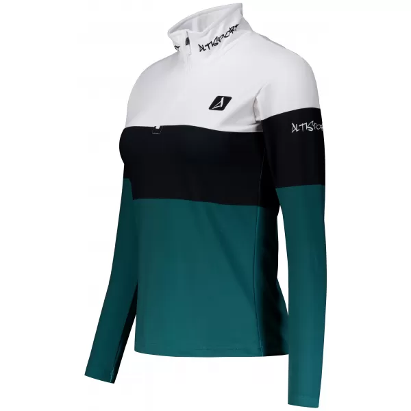  Dámská funkční termo mikina premium ALTISPORT VOJ/ALW051TER03 BÍLOZELENÁ 