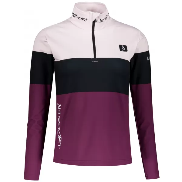  Dámská funkční termo mikina premium ALTISPORT VOJ/ALW051TER03 VÍNOVÁ 