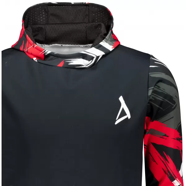  Pánská funkční mikina premium ALTISPORT VOJ/ALM039MI01 ČERNOČERVENÁ 