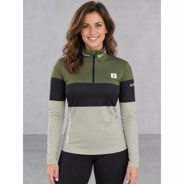  Dámská funkční termo mikina premium ALTISPORT VOJ/ALW051TER03 KHAKI 