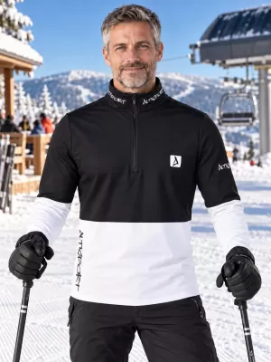 Pánská funkční termo mikina premium ALTISPORT VOJ/ALM051TER03 ČERNOBÍLÁ