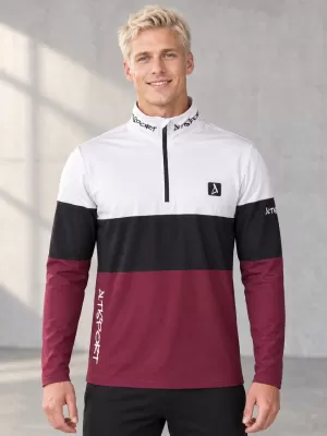 Pánská funkční termo mikina premium ALTISPORT VOJ/ALM051TER03 VÍNOVÁ