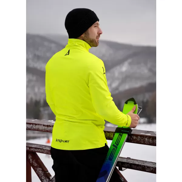  Pánská funkční termo mikina premium ALTISPORT VOJ/ALM000TER03 NEON YELLOW 