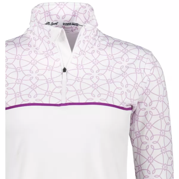  Dámská funkční termo mikina premium ALTISPORT VOJ/ALW053TER03 BÍLÁ/FIALOVÁ 