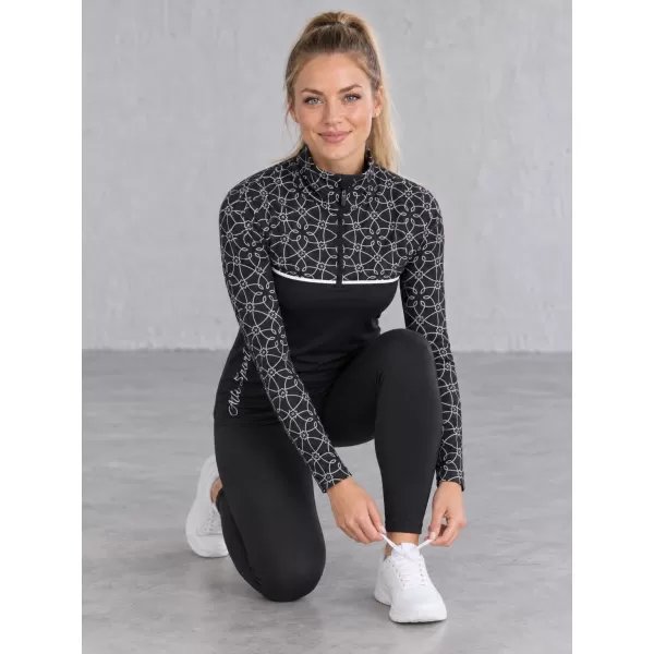  Dámská funkční termo mikina premium ALTISPORT VOJ/ALW053TER03 ČERNOBÍLÁ 