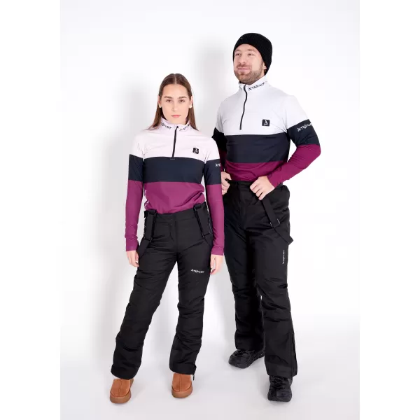  Pánská funkční termo mikina premium ALTISPORT VOJ/ALM051TER03 VÍNOVÁ 