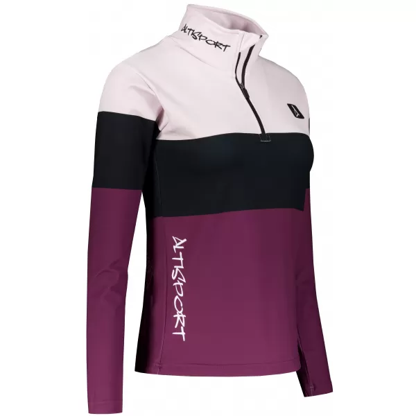 Dámská funkční termo mikina premium ALTISPORT VOJ/ALW051TER03 VÍNOVÁ 