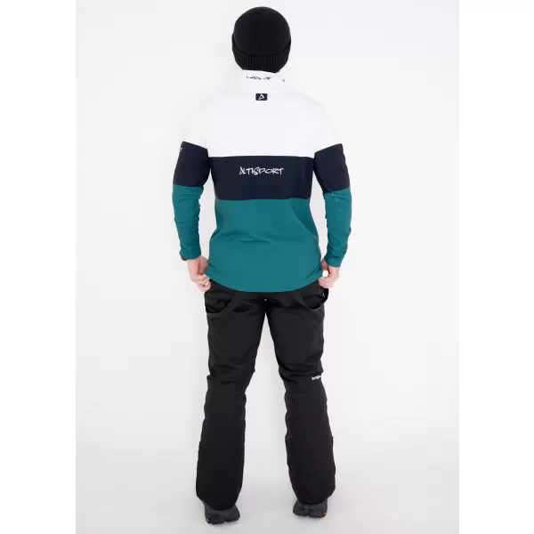  Pánská funkční termo mikina premium ALTISPORT VOJ/ALM051TER03 BÍLOZELENÁ 