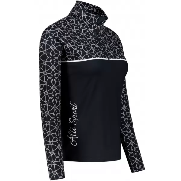  Dámská funkční termo mikina premium ALTISPORT VOJ/ALW053TER03 ČERNOBÍLÁ 
