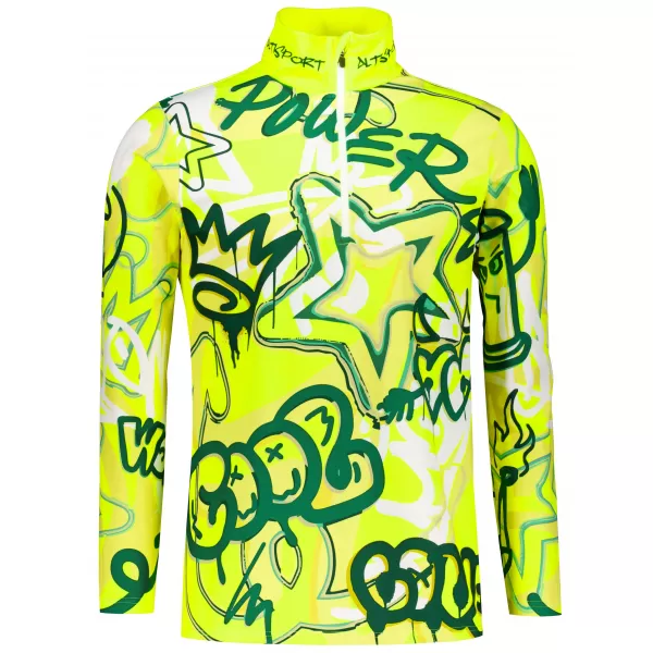 Pánská funkční termo mikina premium ALTISPORT VOJ/ALM054TER03 FLUO ZELENÁ 