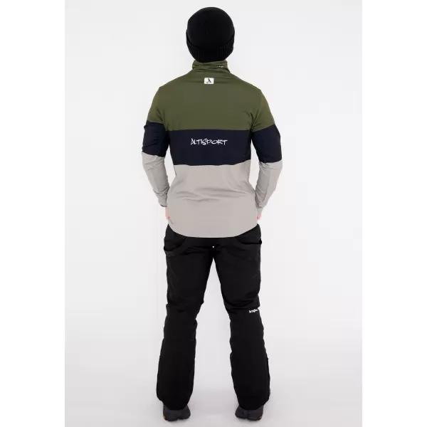  Pánská funkční termo mikina premium ALTISPORT VOJ/ALM051TER03 KHAKI 