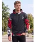 Pánská funkční mikina premium ALTISPORT VOJ/ALM039MI01 ČERNOČERVENÁ