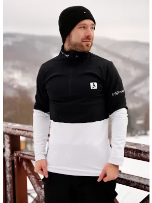 Pánská funkční termo mikina premium ALTISPORT VOJ/ALM051TER03 ČERNOBÍLÁ