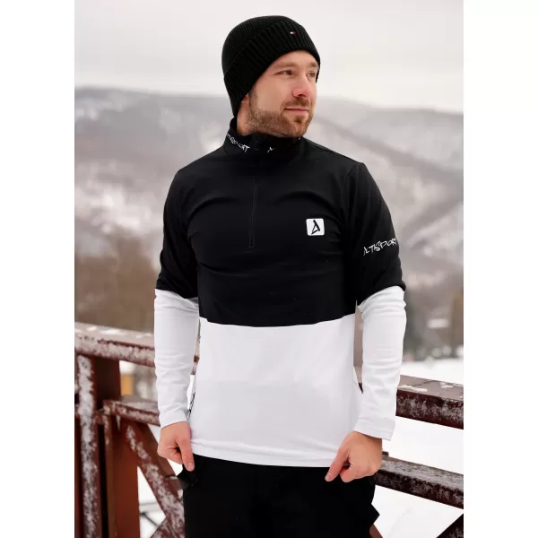  Pánská funkční termo mikina premium ALTISPORT VOJ/ALM051TER03 ČERNOBÍLÁ 