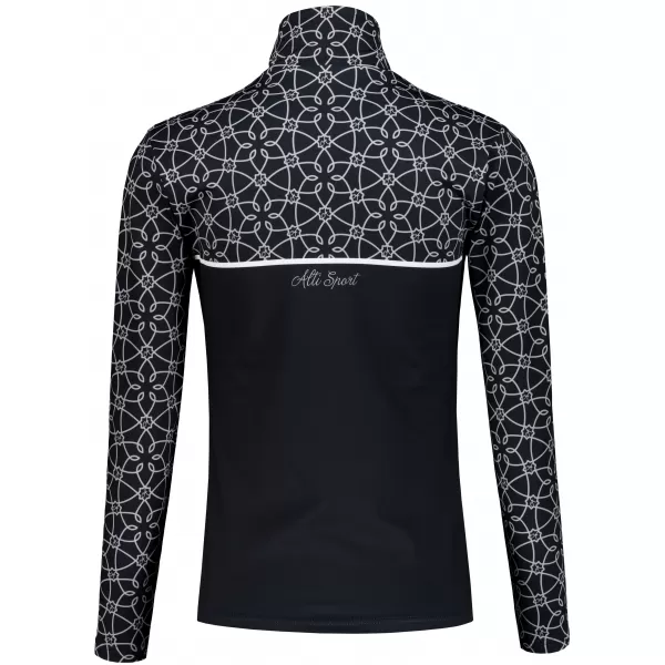  Dámská funkční termo mikina premium ALTISPORT VOJ/ALW053TER03 ČERNOBÍLÁ 