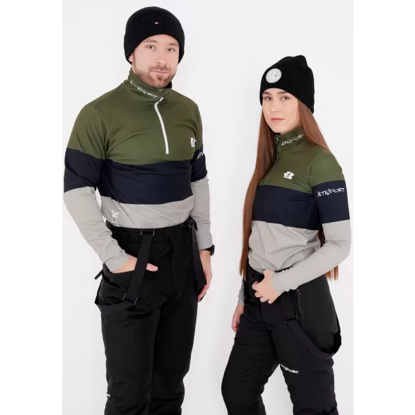  Pánská funkční termo mikina premium ALTISPORT VOJ/ALM051TER03 KHAKI 