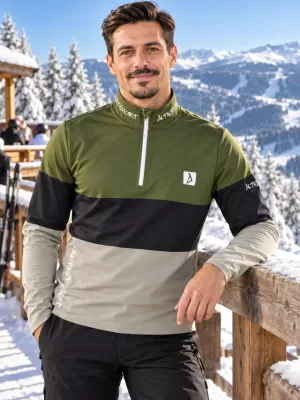 Pánská funkční termo mikina premium ALTISPORT VOJ/ALM051TER03 KHAKI