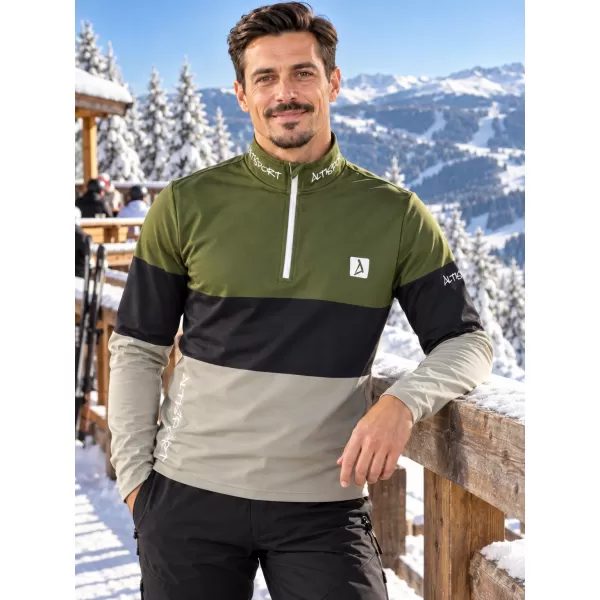  Pánská funkční termo mikina premium ALTISPORT VOJ/ALM051TER03 KHAKI 