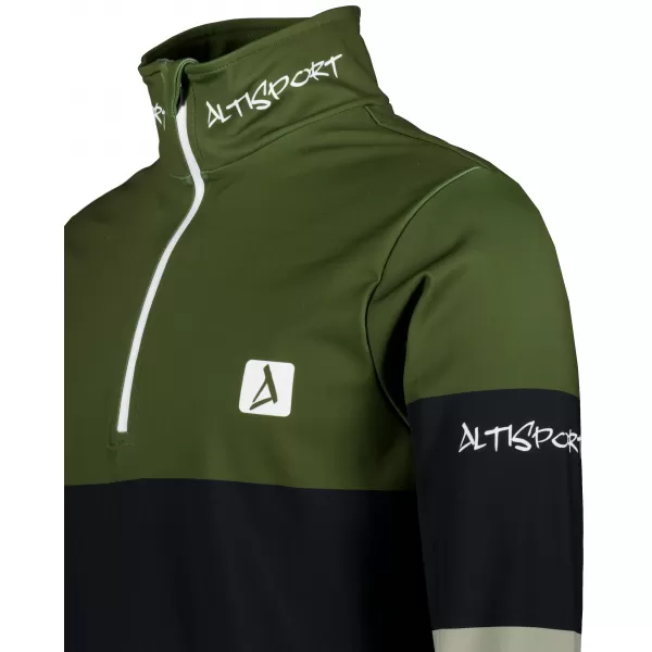  Pánská funkční termo mikina premium ALTISPORT VOJ/ALM051TER03 KHAKI 