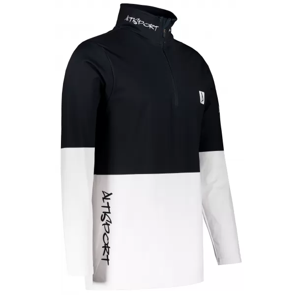  Pánská funkční termo mikina premium ALTISPORT VOJ/ALM051TER03 ČERNOBÍLÁ 