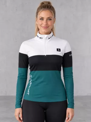 Dámská funkční termo mikina premium ALTISPORT VOJ/ALW051TER03 BÍLOZELENÁ
