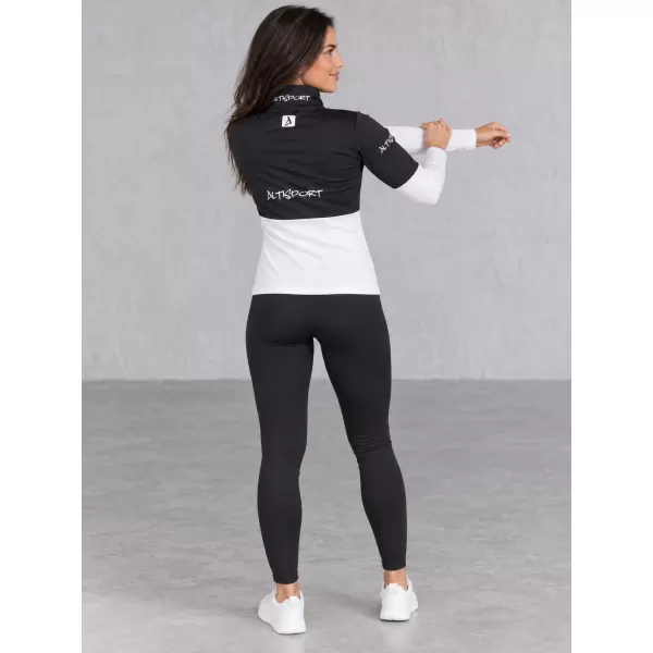  Dámská funkční termo mikina premium ALTISPORT VOJ/ALW051TER03 ČERNOBÍLÁ 