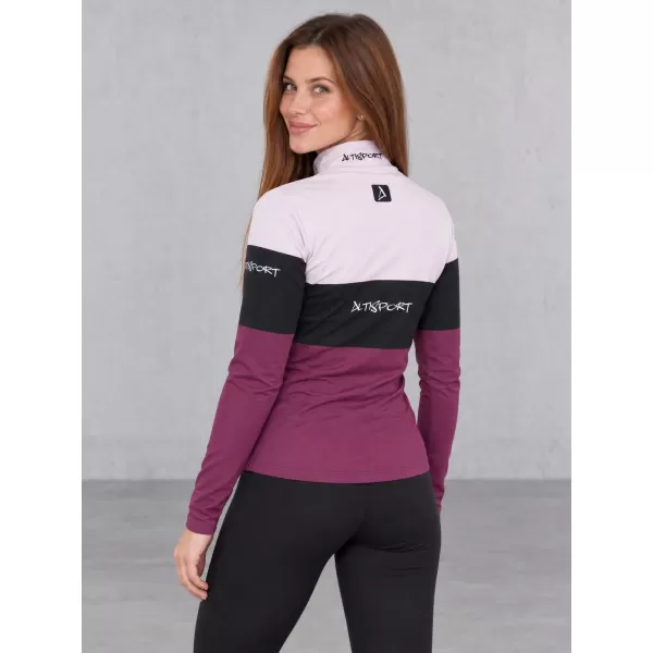  Dámská funkční termo mikina premium ALTISPORT VOJ/ALW051TER03 VÍNOVÁ 