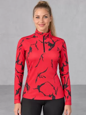 Dámská funkční termo mikina premium ALTISPORT VOJ/ALW052TER03 ČERVENÁ