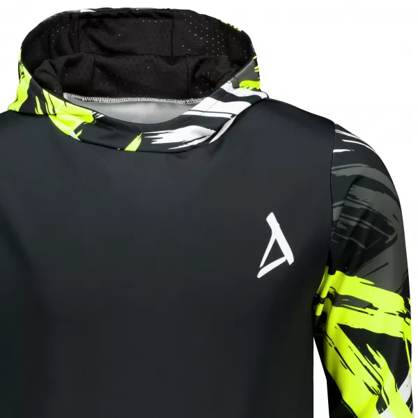  Pánská funkční mikina premium ALTISPORT VOJ/ALM039MI01 ČERNOŽLUTÁ 