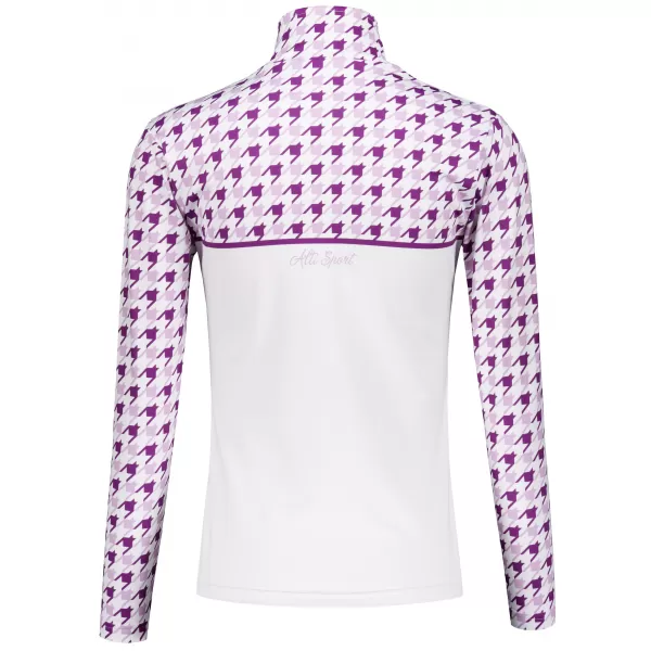  Dámská funkční termo mikina premium ALTISPORT VOJ/ALW048TER03 BÍLÁ/FIALOVÁ 