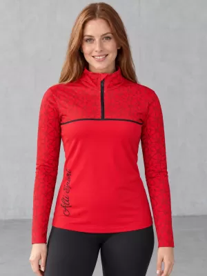 Dámská funkční termo mikina premium ALTISPORT VOJ/ALW053TER03 ČERVENÁ