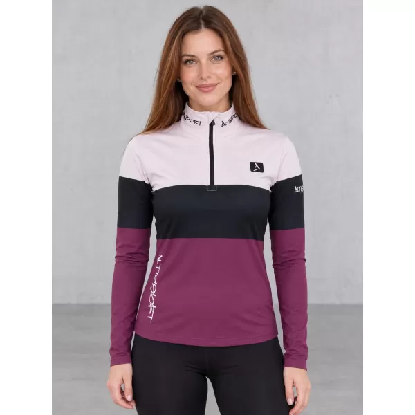  Dámská funkční termo mikina premium ALTISPORT VOJ/ALW051TER03 VÍNOVÁ 