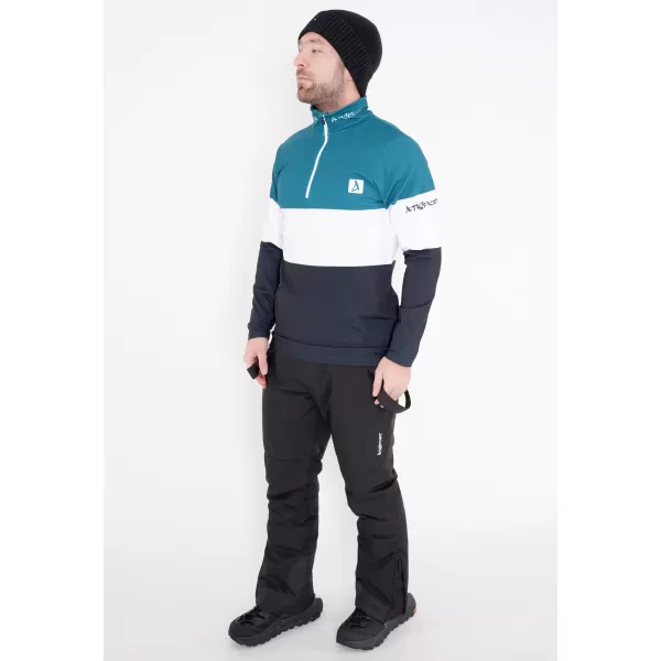  Pánská funkční termo mikina premium ALTISPORT VOJ/ALM051TER03 PETROLEJOVÁ/ČERNÁ 