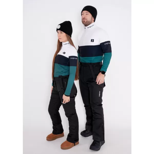  Pánská funkční termo mikina premium ALTISPORT VOJ/ALM051TER03 BÍLOZELENÁ 