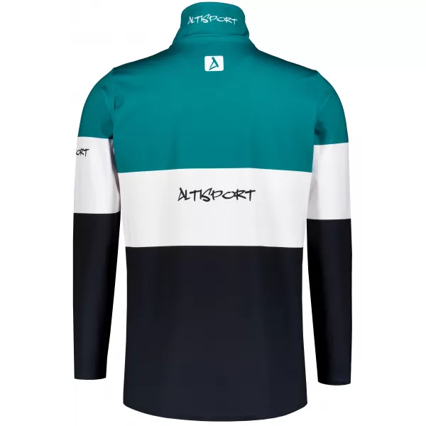  Pánská funkční termo mikina premium ALTISPORT VOJ/ALM051TER03 PETROLEJOVÁ/ČERNÁ 