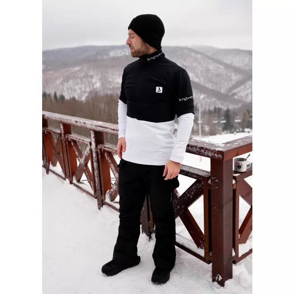  Pánská funkční termo mikina premium ALTISPORT VOJ/ALM051TER03 ČERNOBÍLÁ 