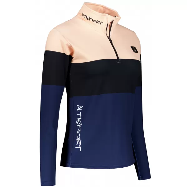  Dámská funkční termo mikina premium ALTISPORT VOJ/ALW051TER03 ORANŽOVÁ/MODRÁ 